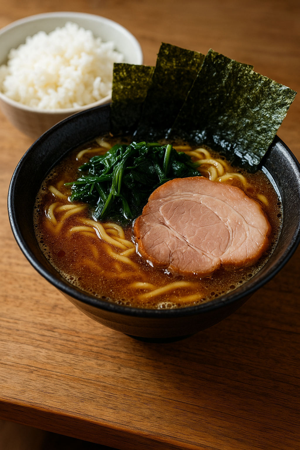 海苔でごはんを巻いて食べるシーン